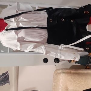 Self Portrait white blouse with black skirt dress